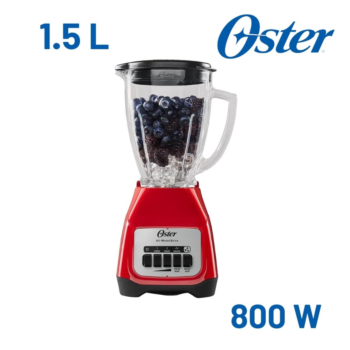 OSTER - Licuadora Oster® 2 velocidades más pulso y vaso de vidrio BLSTKAGRPB
