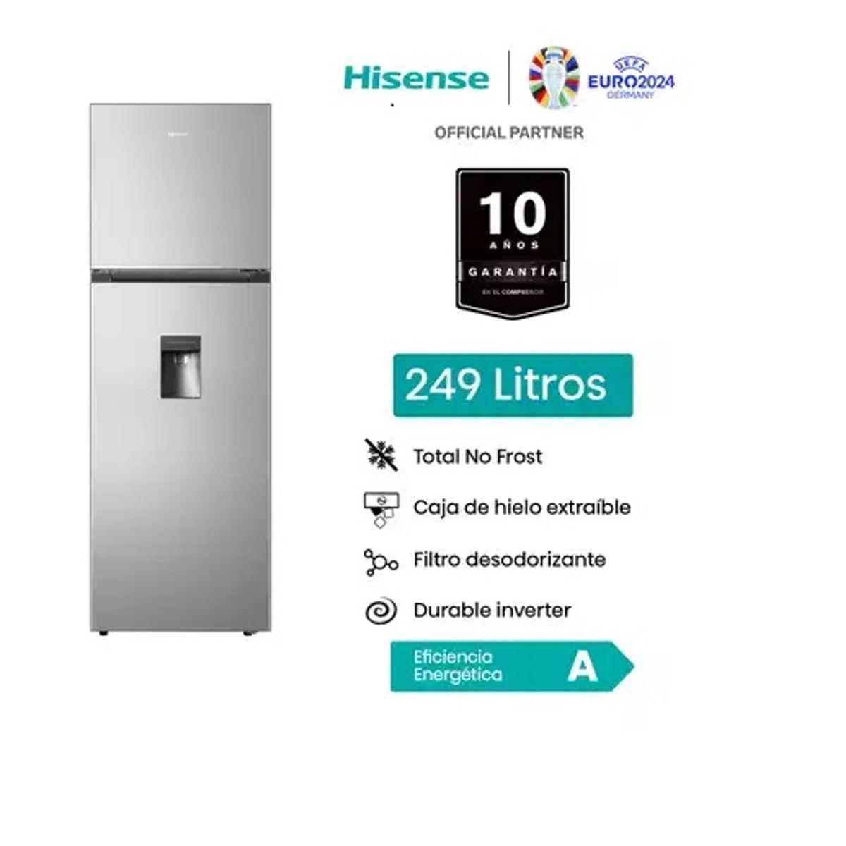 HISENSE - REFRIGERADORA 249L HISENSE TOP MOUNT RT319WL6B