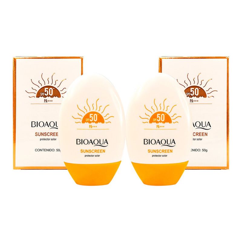 BIOAQUA - PACK 2 SUNSCREEN PROTECTOR SOLAR 50 SPF PA 50G BIOAQUA