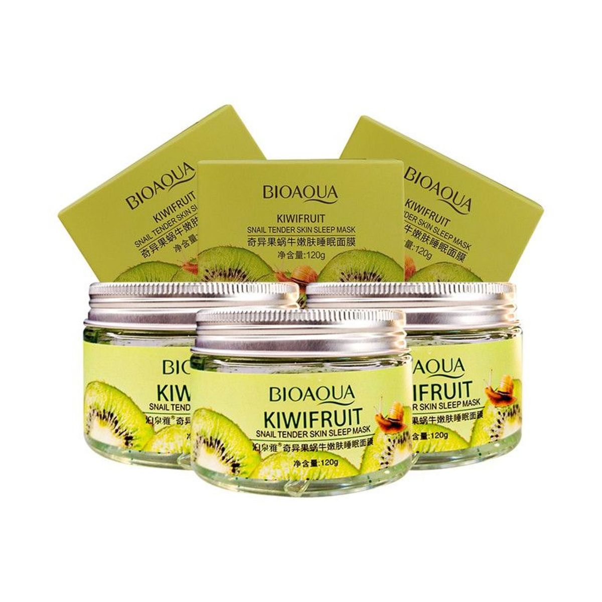 BIOAQUA - PACK 3 MASCARILLA PARA DORMIR PIEL TIERNA DE KIWI FRUIT SANIL BIOAQUA