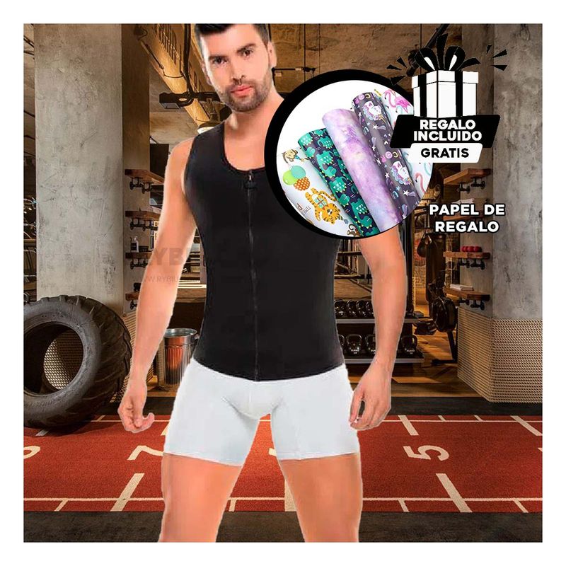 RYBIU IMPORT - Chaleco Deportivo Masculino Negro en XL Y+Papel de Regalo
