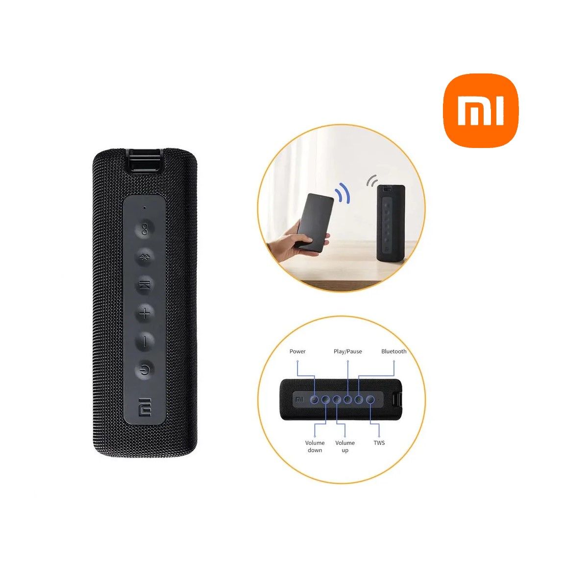 XIAOMI - Xiaomi Parlante mi portable bluetooth speaker negro