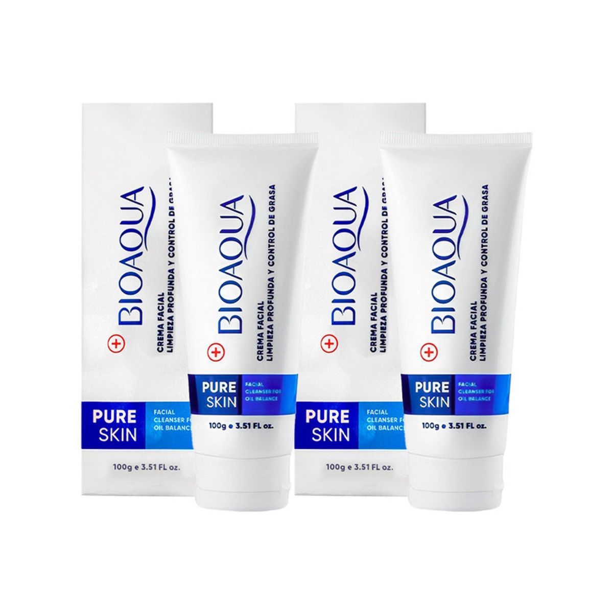 BIOAQUA - PACK 2 LIMPIADOR FACIAL PURE SKIN BIOAQUA