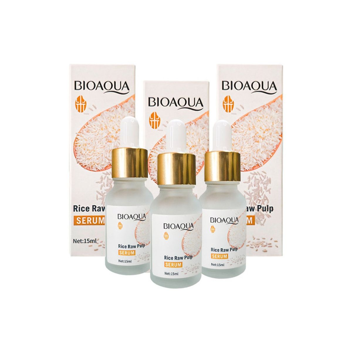 BIOAQUA - PACK 3 SERUM FACIAL DE ARROZ BIOAQUA ANTIARRUGAS