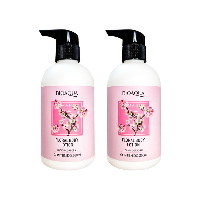 BIOAQUA - PACK 2 LOCIÓN CORPORAL FLORAL ROMÁNTICO 260ML BIOAQUA