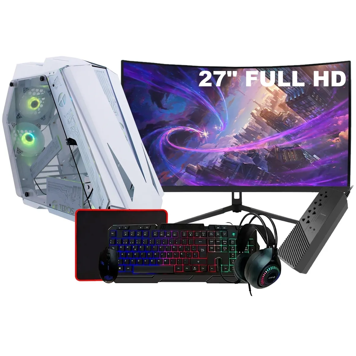 AMD - Computadora PC GAMER RYZEN 7 8700G RAM 32GB SSD 1TB MONITOR 27" FULL HD