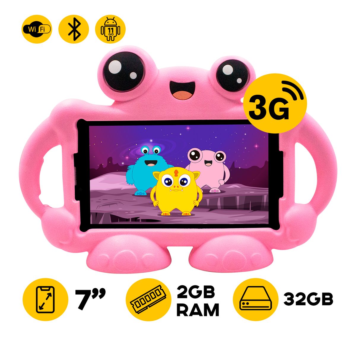 ADVANCE - TABLET ADVANCE KIDS TR7996 7 IPS 3G 2GB 32GB MONSTER PINK