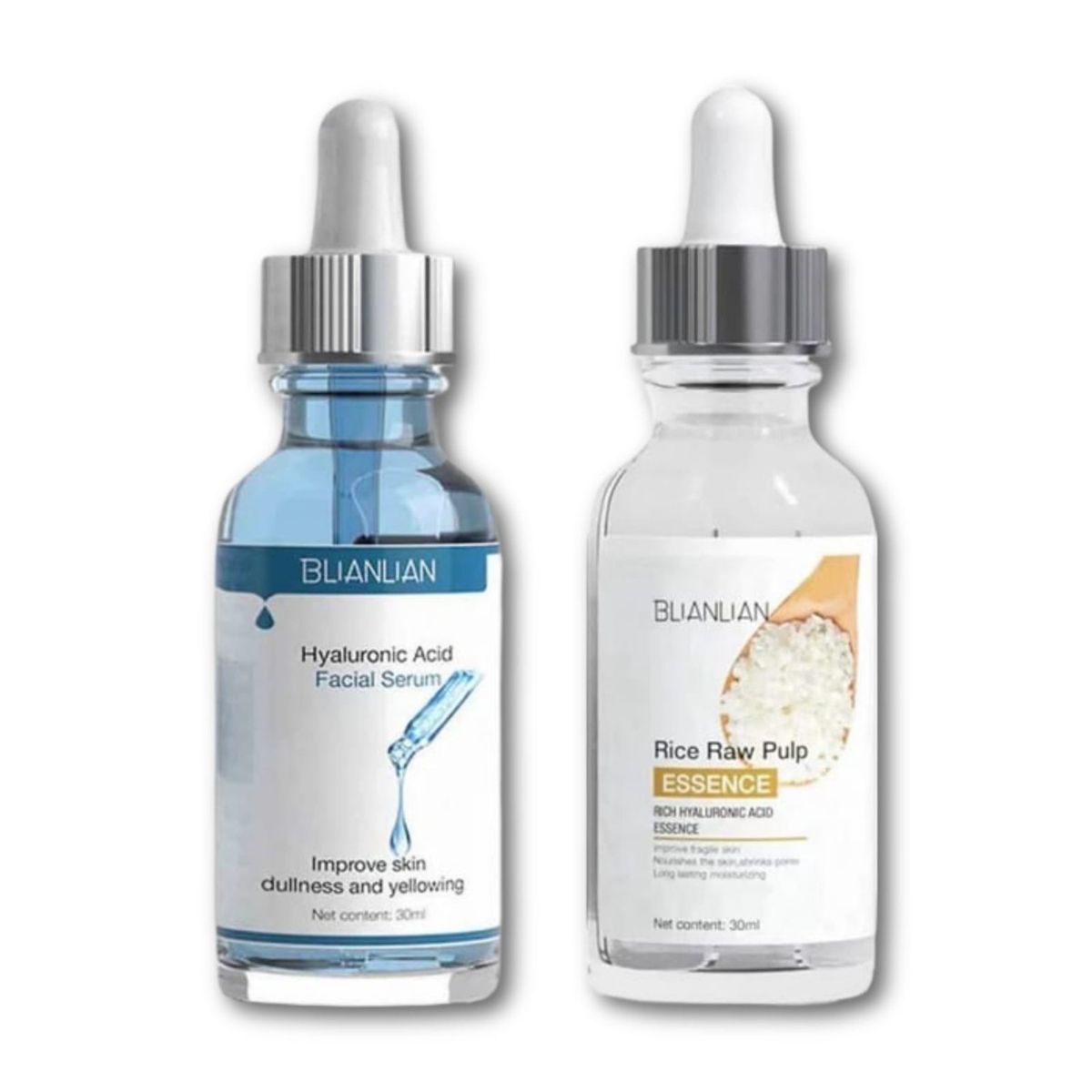 BIOAQUA - PACK 2 SERUM ARROZ Y SERUM HYALURONIC- BLIANLIAN 30ML