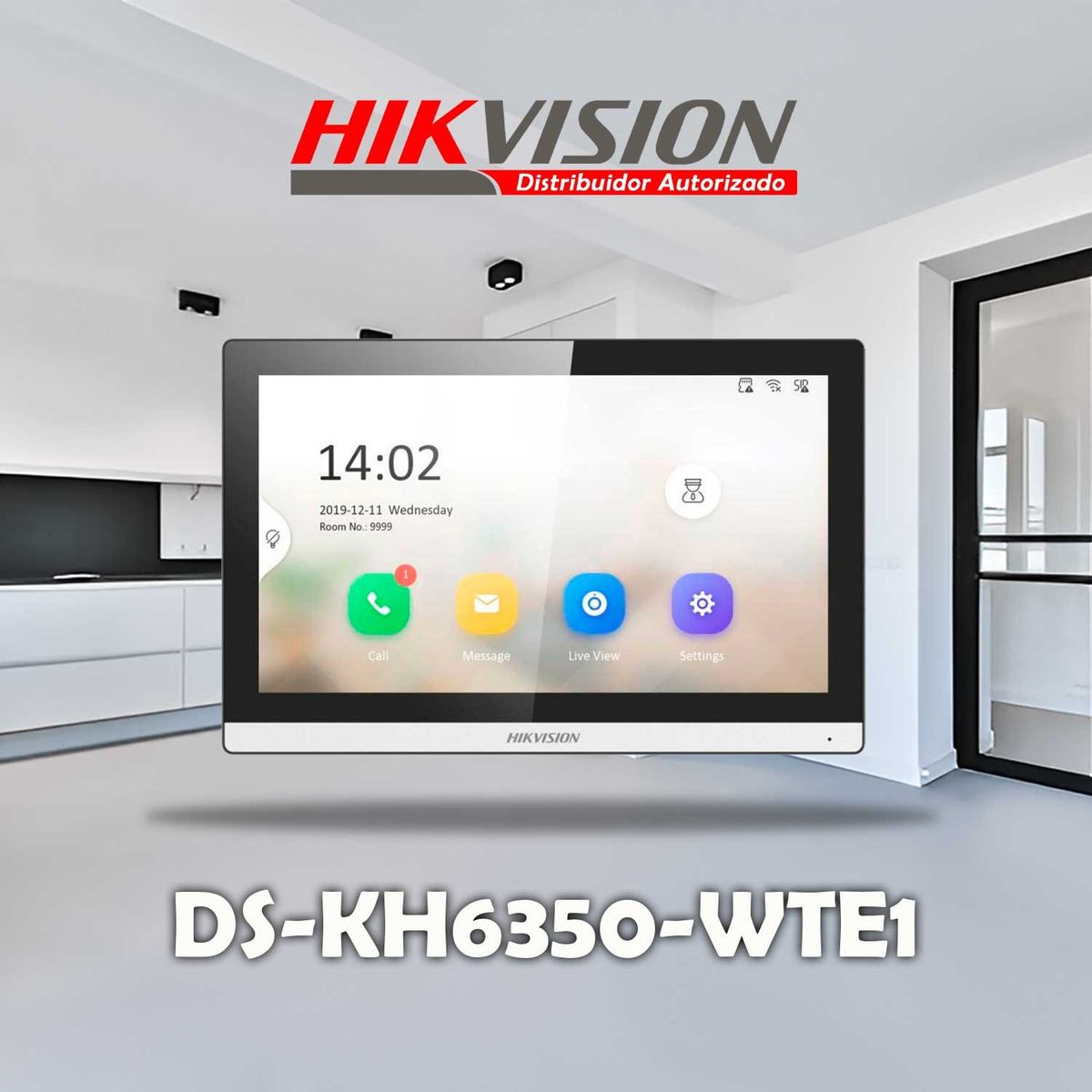 HIKVISION - MONITOR VIDEOPORTERO IP DS-KH6350-WTE1 HIKVISION 7 PULGADAS