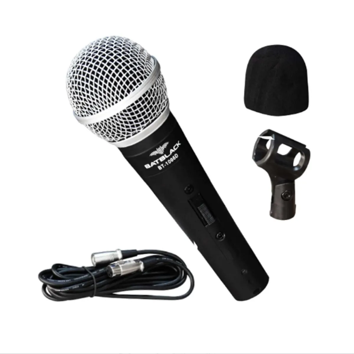 BATBLACK - Micrófono Vocal Dinámico Unidireccional BT-1006D BATBLACK