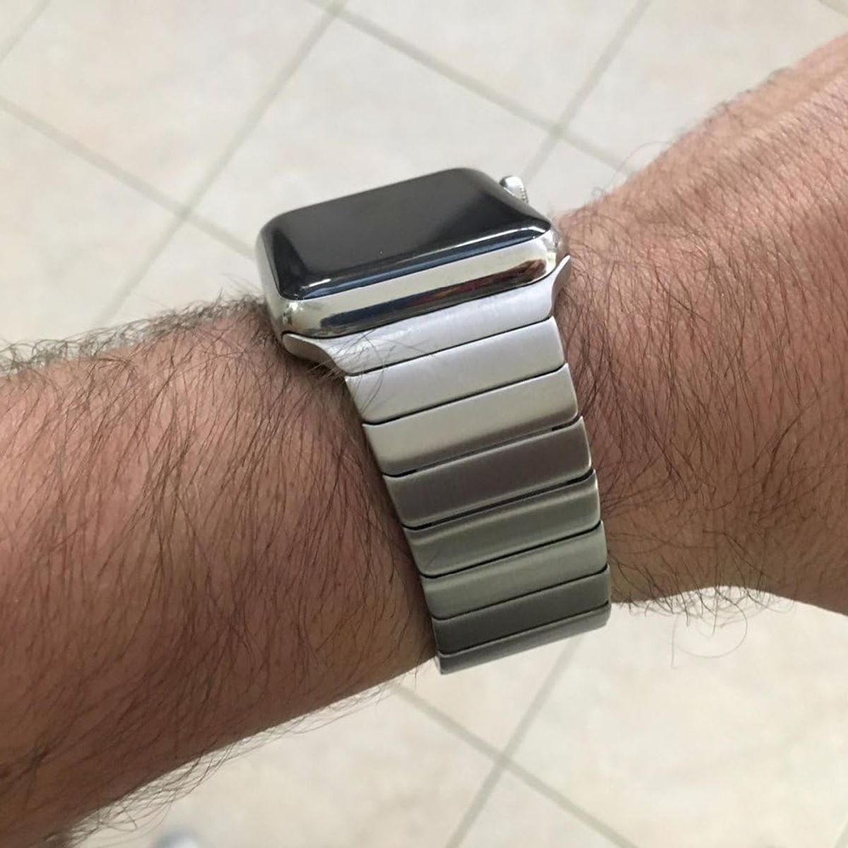 GENERICO - Correa De Acero Slim Apple Watch 40mm - Plata
