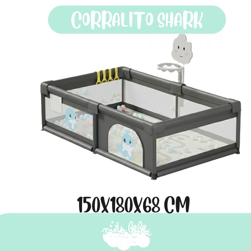 GENERICO - CORRALITO SHARK ARO DE BASQUET GRIS OSCURO