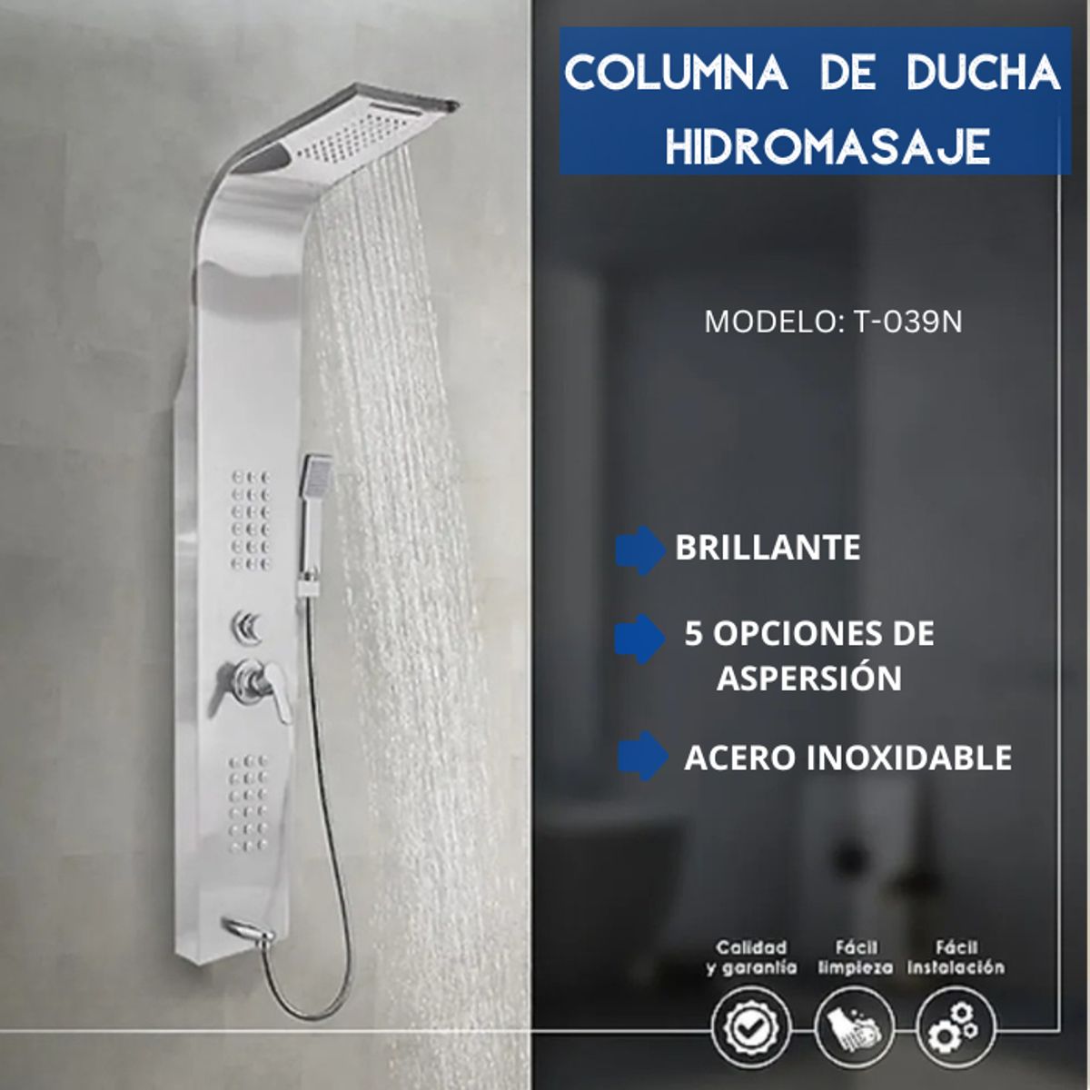 XM - COLUMNA DE DUCHA  BRILLANTE T-039P