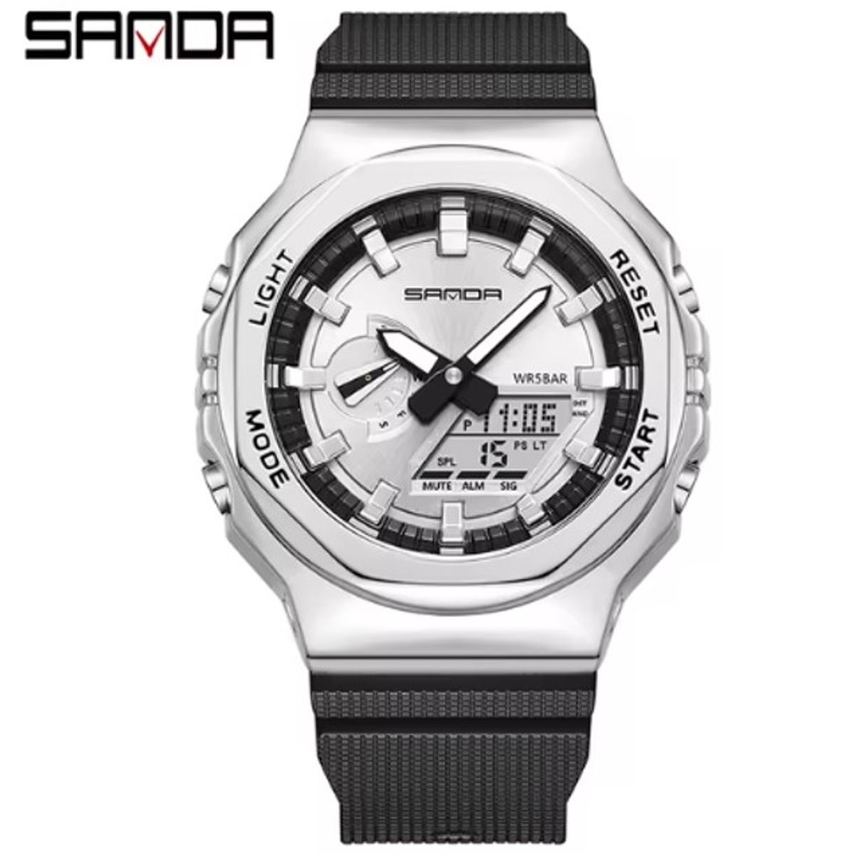 SANDA - Reloj pulsera de Hombre Deportivo SANDA 3167 resistente al agua