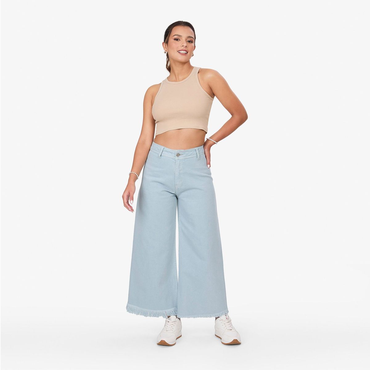 COTTON'S JEANS - JEAN WIDE LEG CROPPED CATALINA