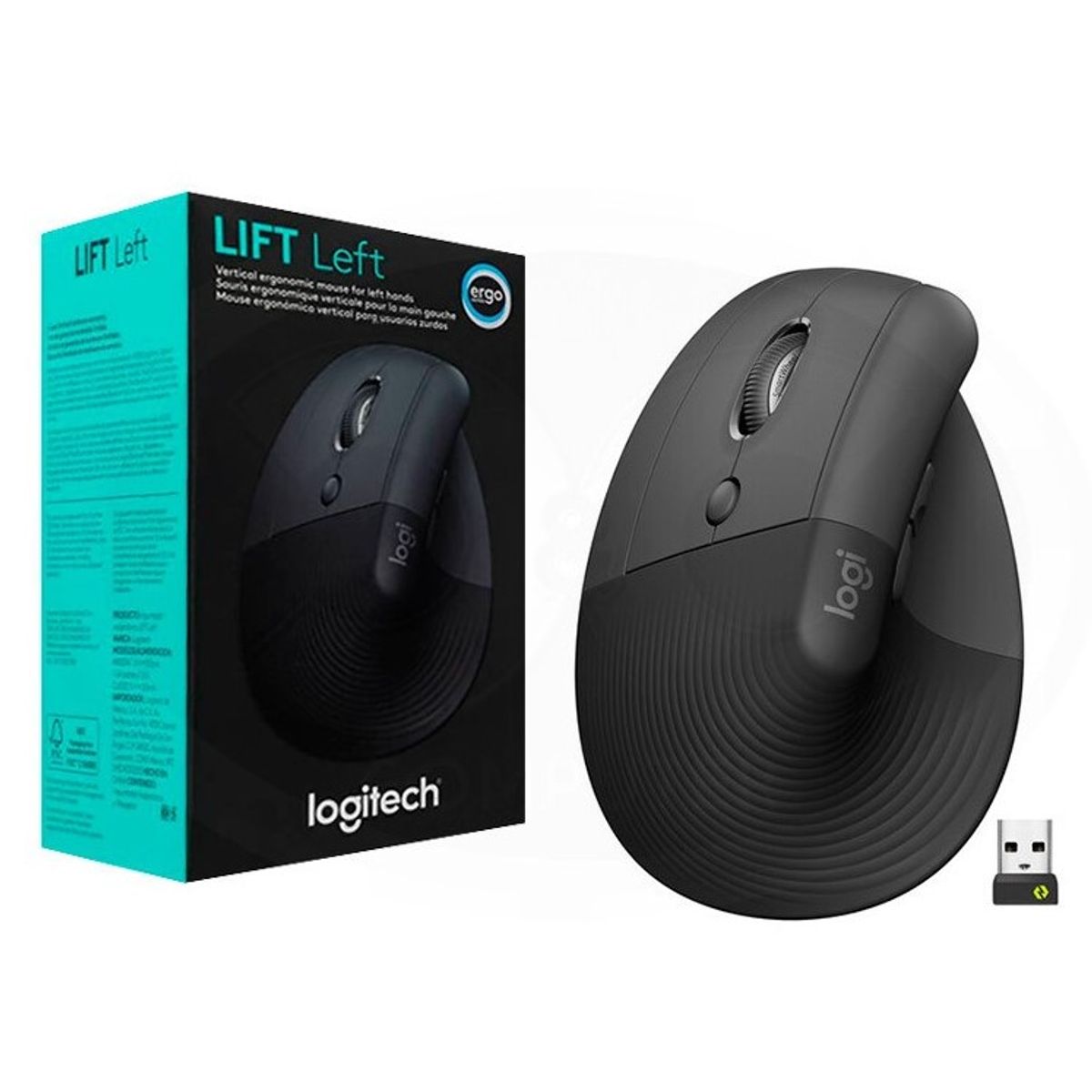 LOGITECH - Mouse inalámbrico Lift  Vertical zzurdo