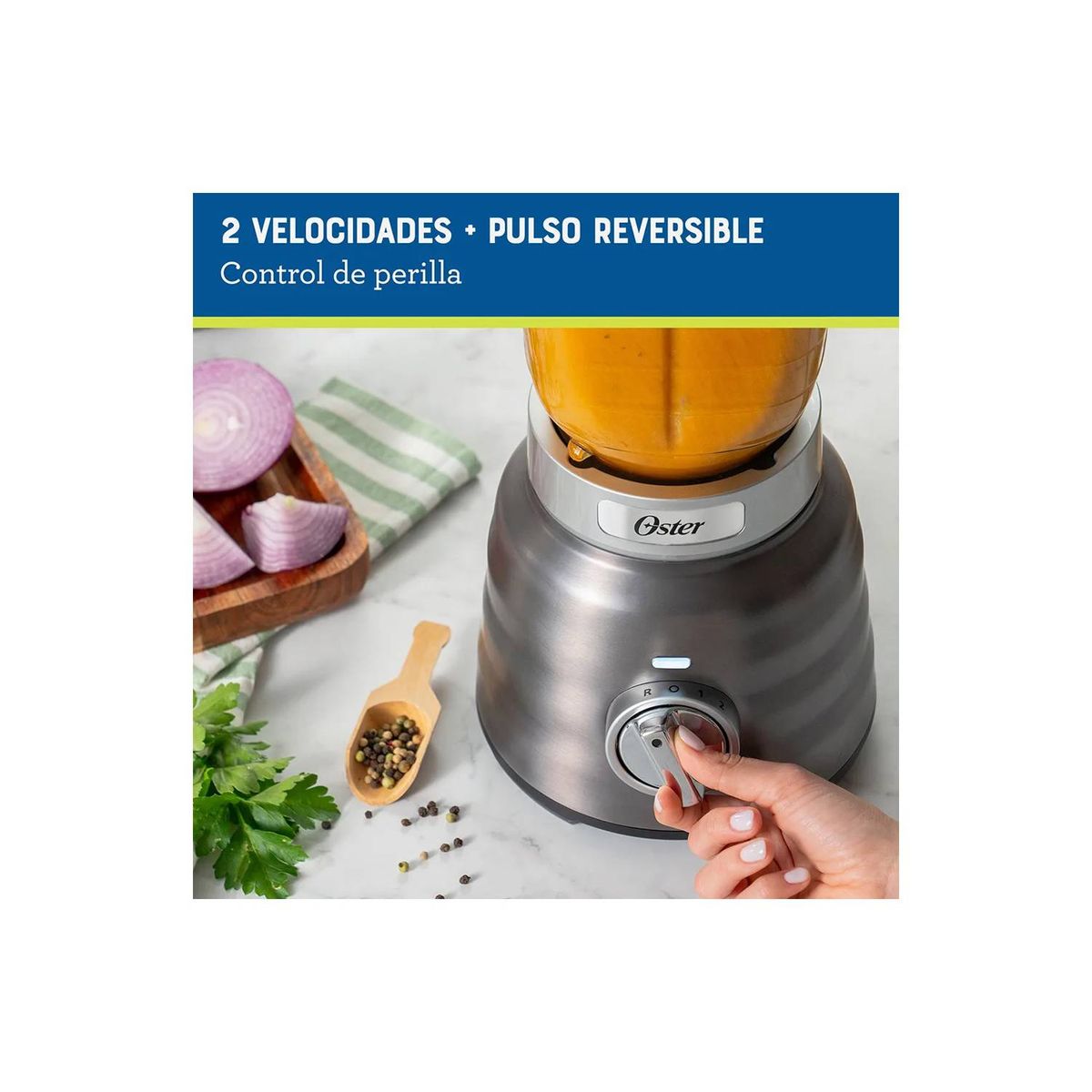 OSTER - Licuadora MAX Reversible Oster BLSTPBRGR de 2 Velocidades 1500 W