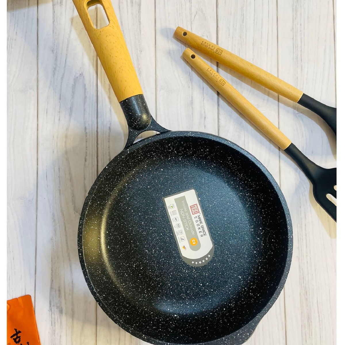 GENERICO - Juego de Ollas Granito Roca Volcánica 9 Piezas