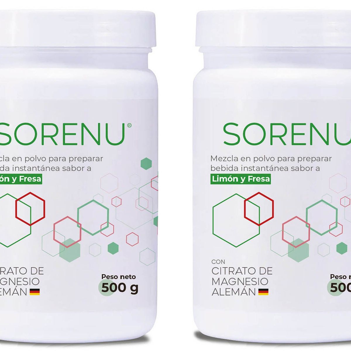 SORENU - SUPLEMENTO VITAMINICO CON CITRATO DE MAGNESIO 500GR PACK x2