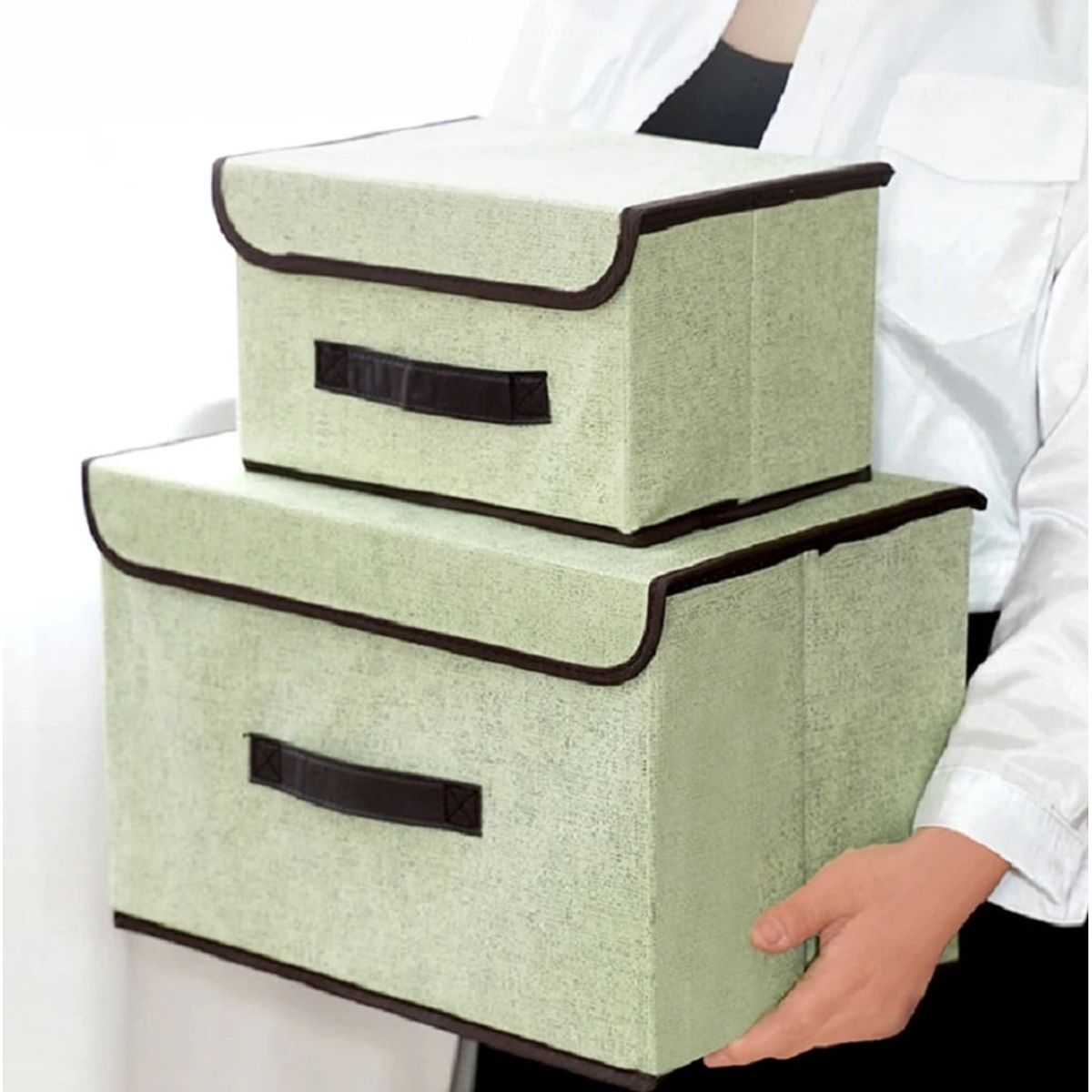 GENERICO - Pack x 2 Caja de Almacenamiento Multifuncional Plegable Verde