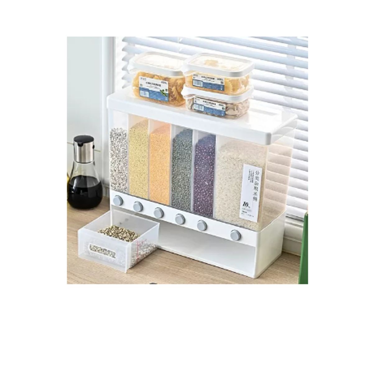 GENERICO - Dispensador de Cereales y menestras de 10 Kg Contenedor Hermético