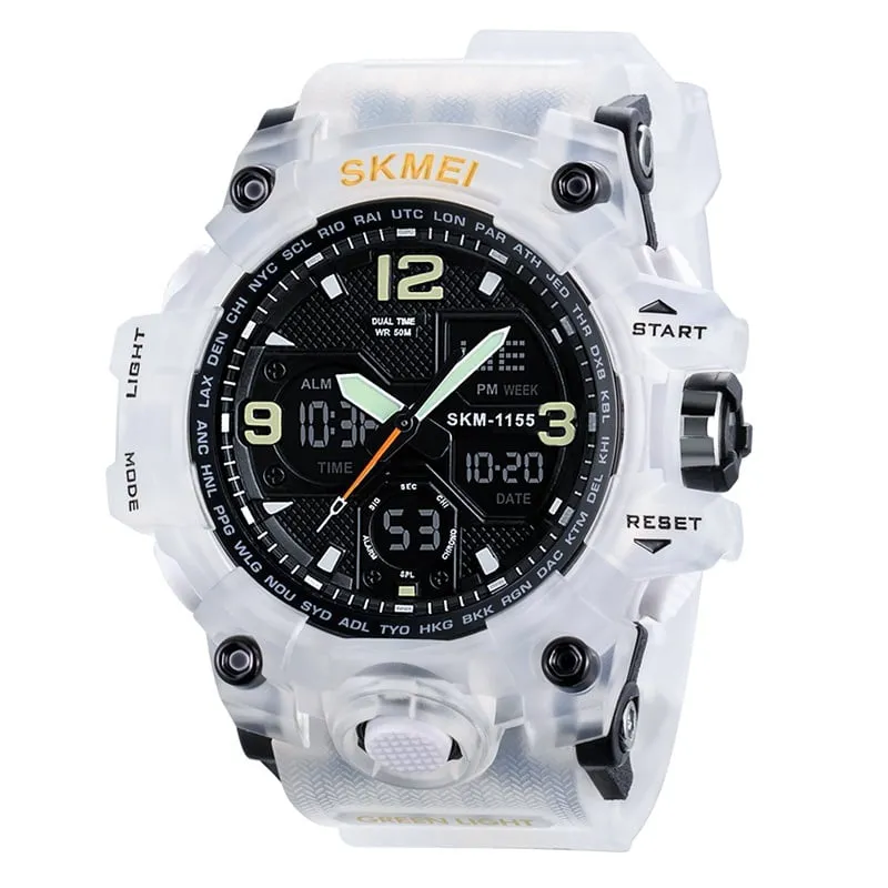 SKMEI - Reloj Skmei 1155 Blanco transparente Correa Silicona_.