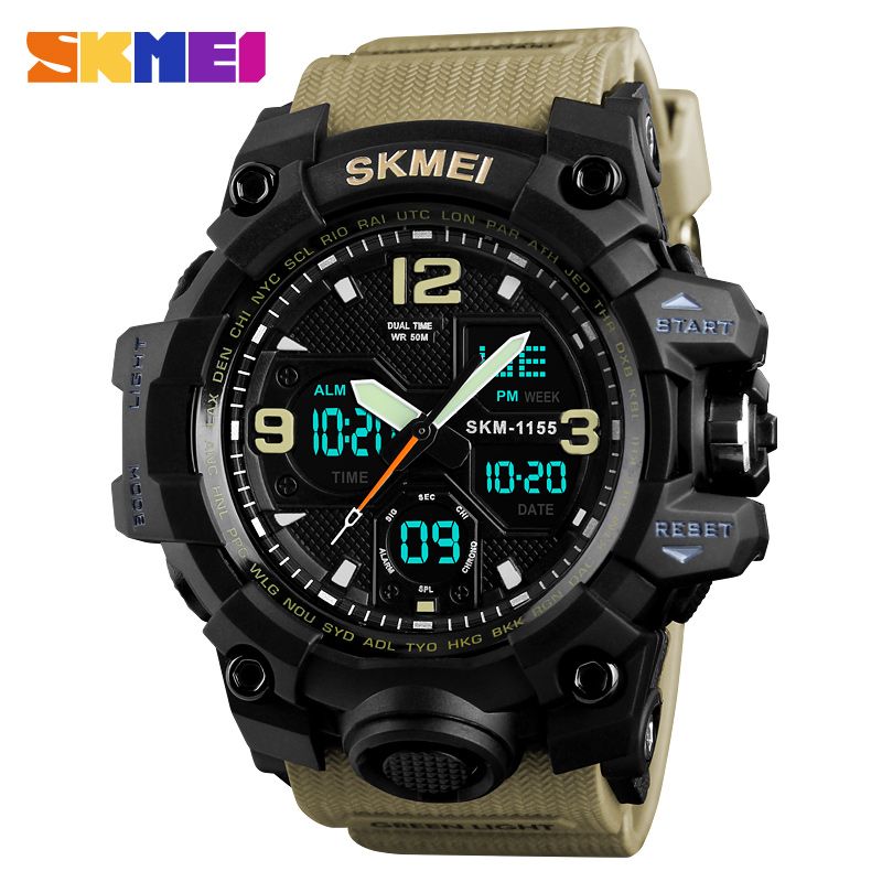 SKMEI - Reloj Skmei 1155 KHAKI Correa Silicona_.