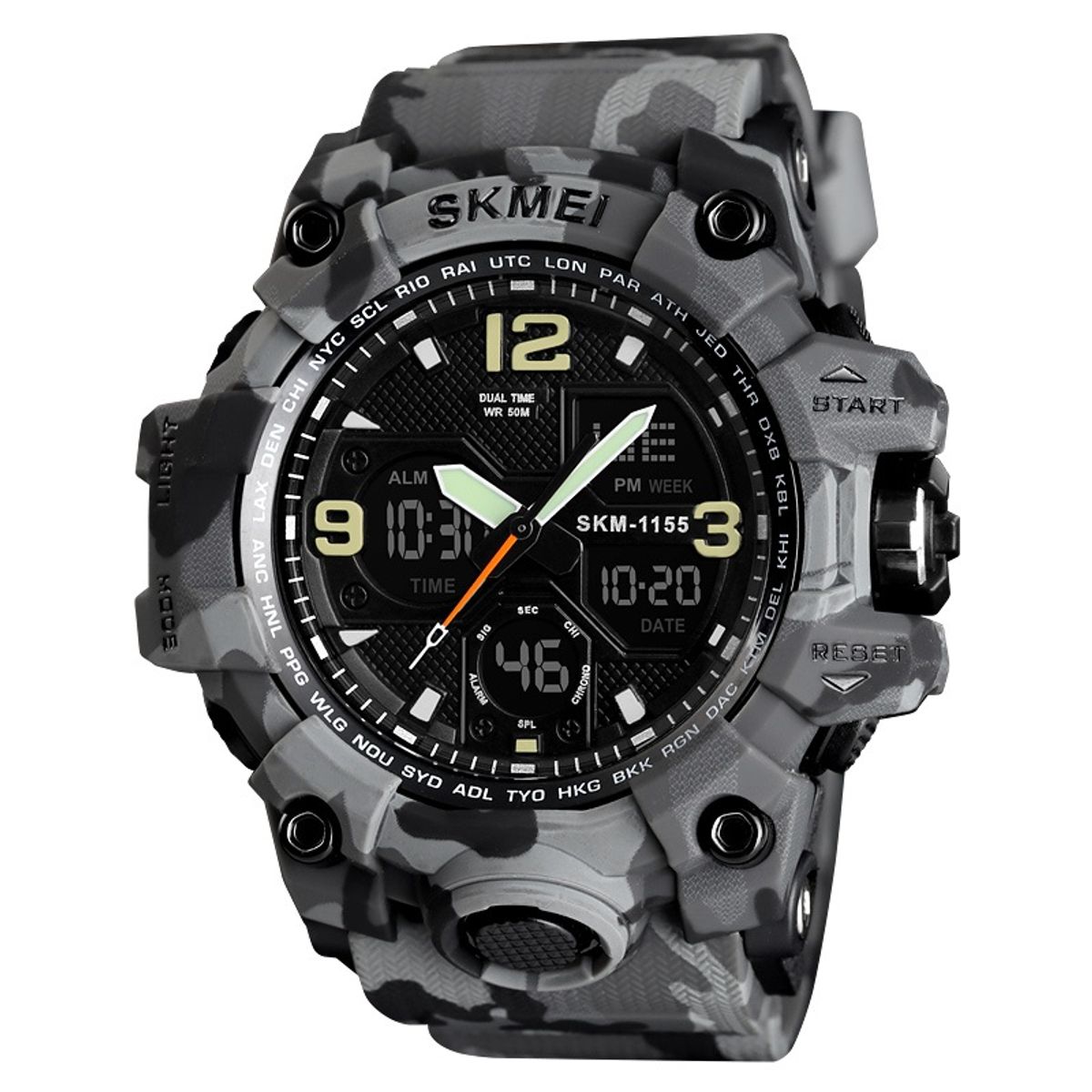 SKMEI - Reloj Skmei 1155 CAMUFLADO GRIS Correa Silicona_.
