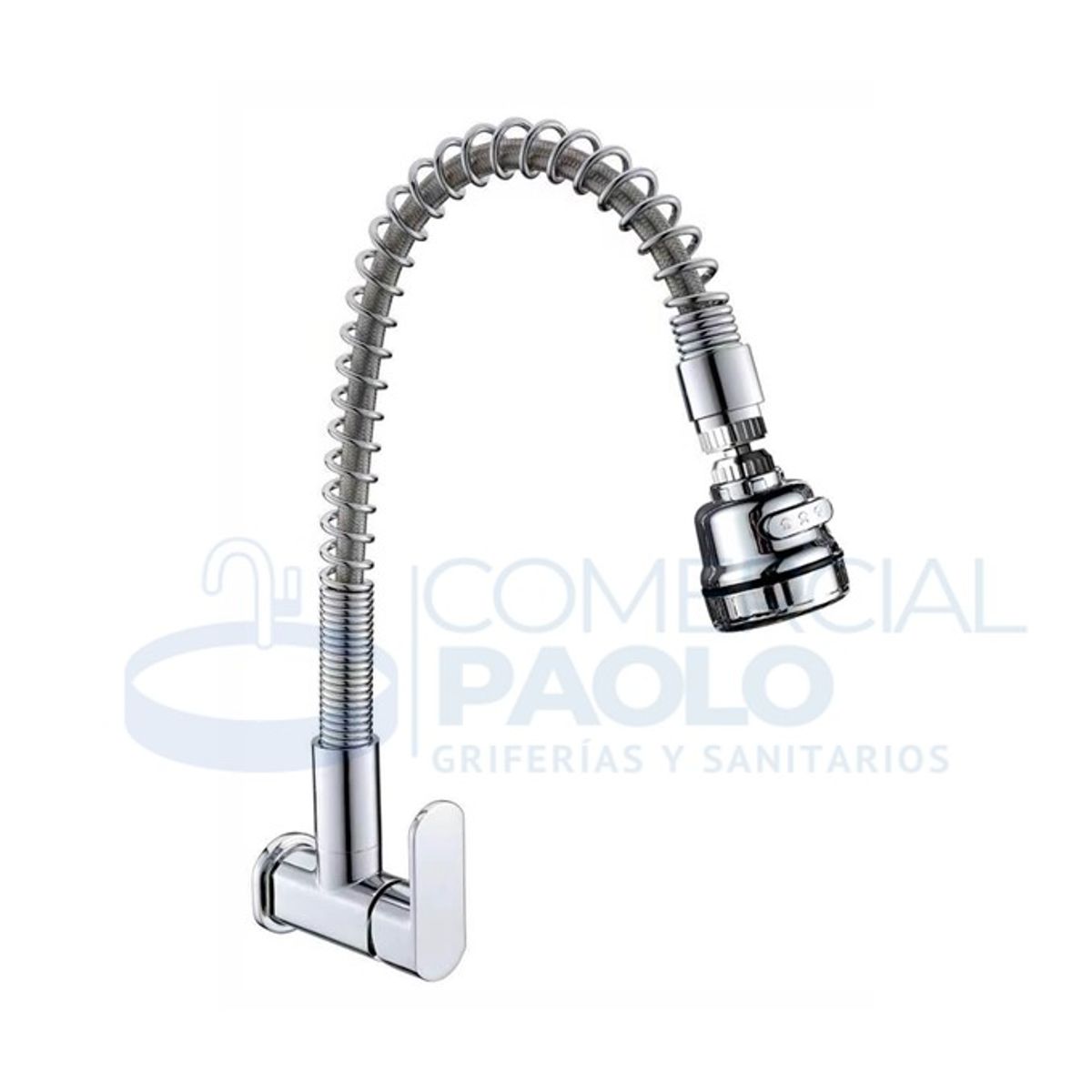 IMPORTADO MC - LLAVE DE COCINA PARED RESORTE CROMADO