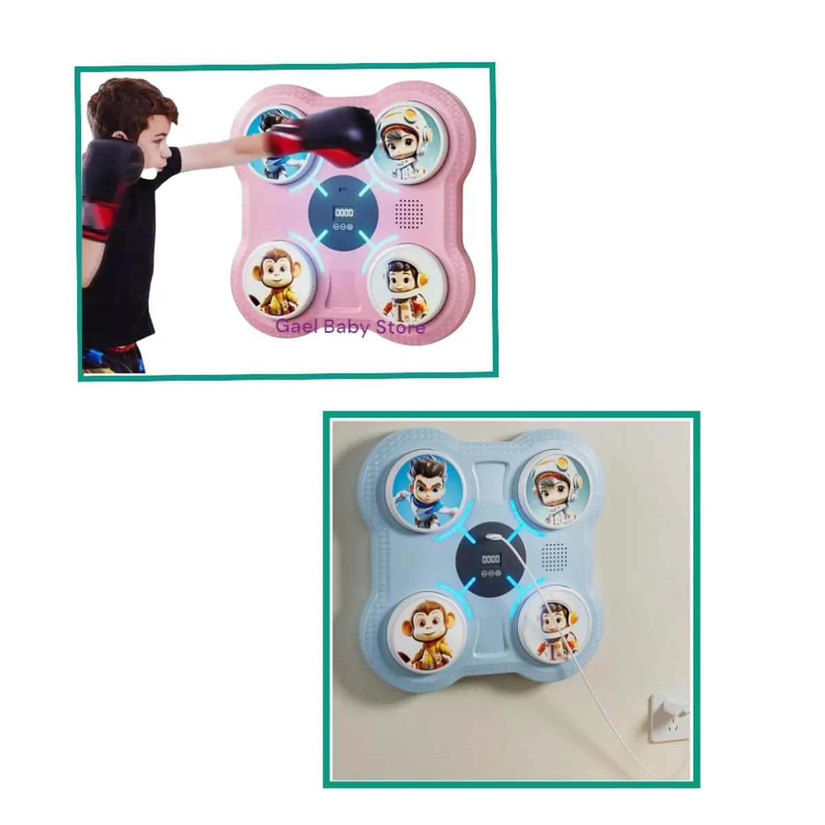 GENERICO - MÁQUINA JUEGO DE ENTRENAMIENTO DE BOXEO PARA NIÑOS - ROSADO