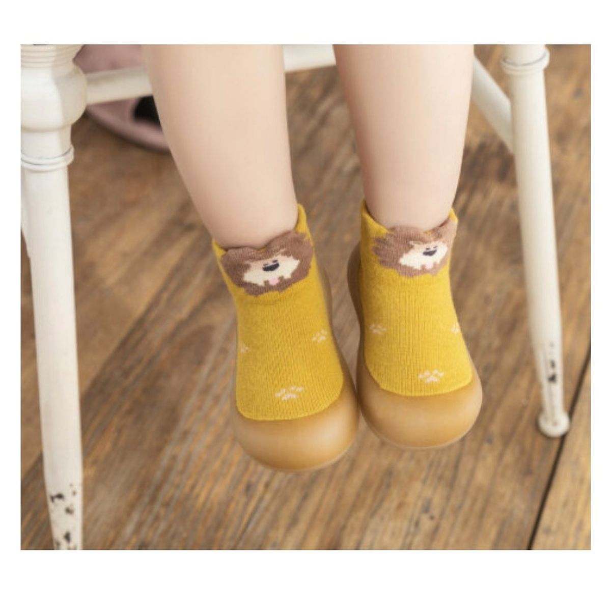 GENERICO - Zapamedias Talla  11.5 cm Mostaza Huellita