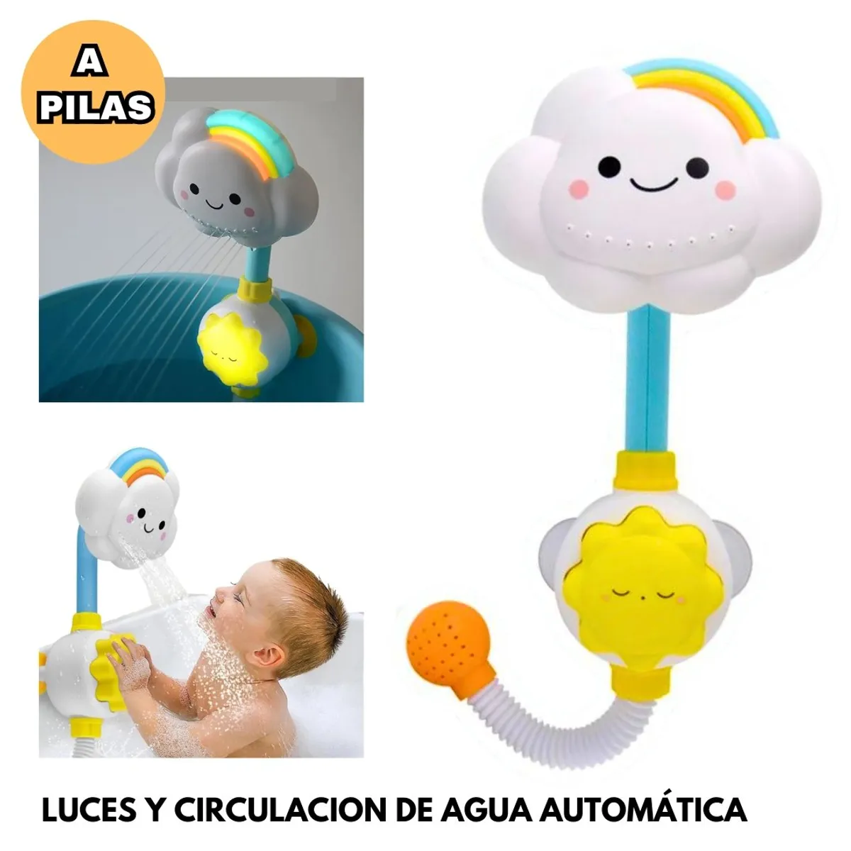 GENERICO - Regadera A Pilas Mini Ducha Nube para Niños