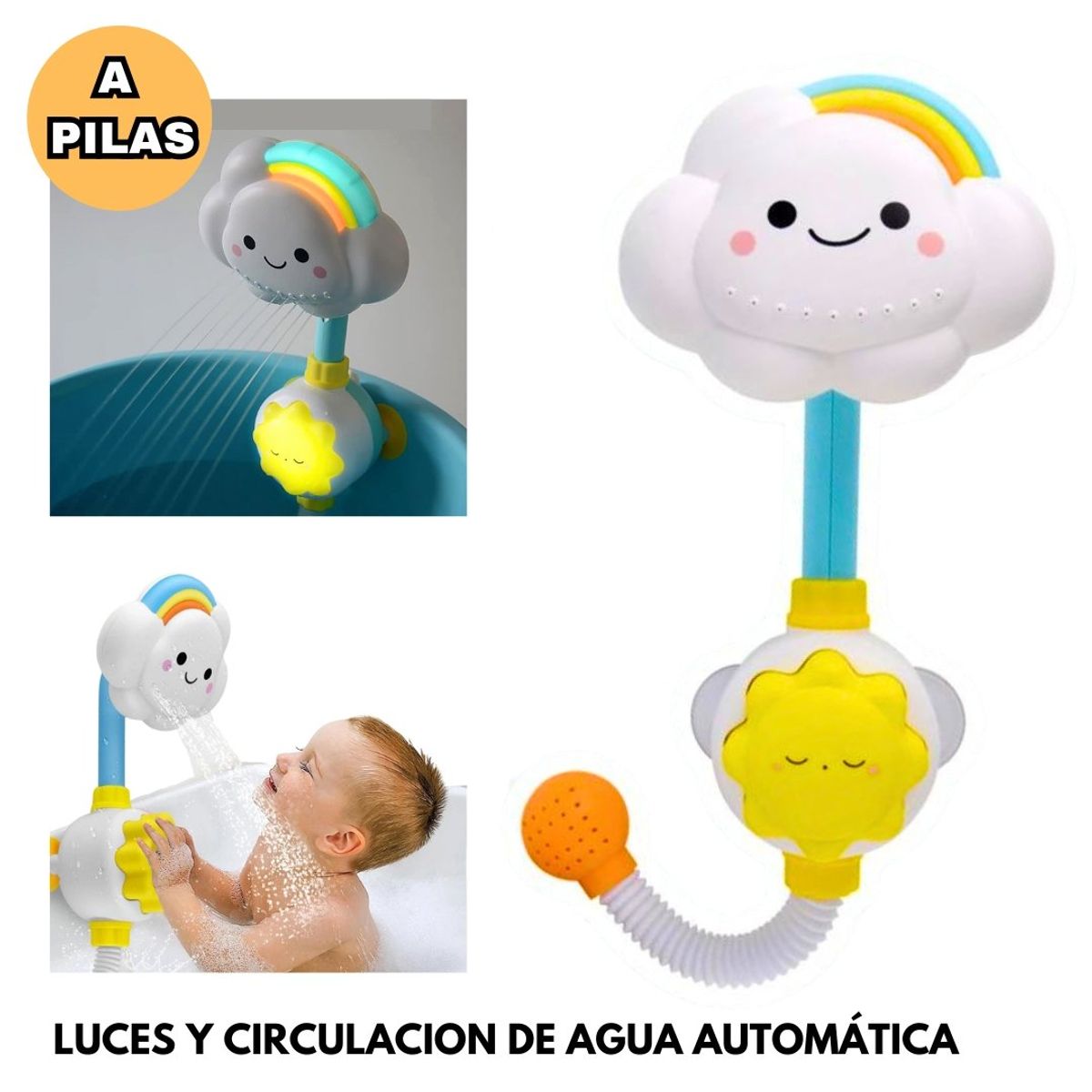 GENERICO - Regadera A Pilas Mini Ducha Nube para Niños