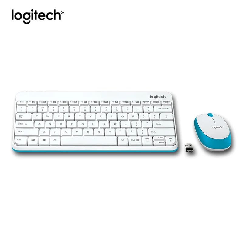 LOGITECH - Conjunto de teclado y mouse inalámbricos Logitech MK245 - Blanco