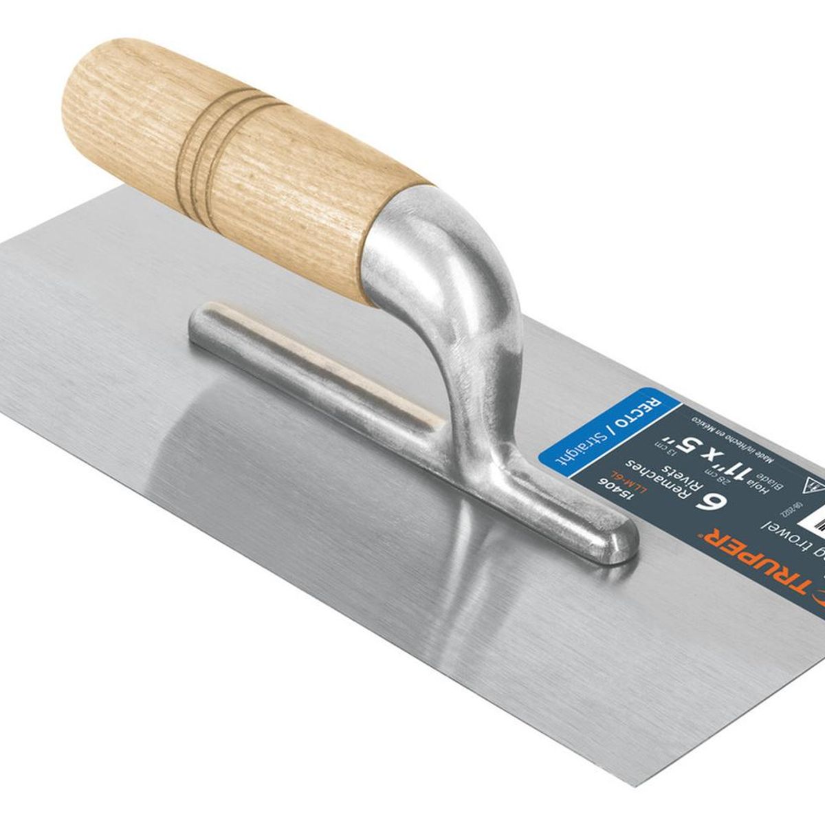 TRUPER - Plancha de empastar lisa mango madera con 6 remaches Truper