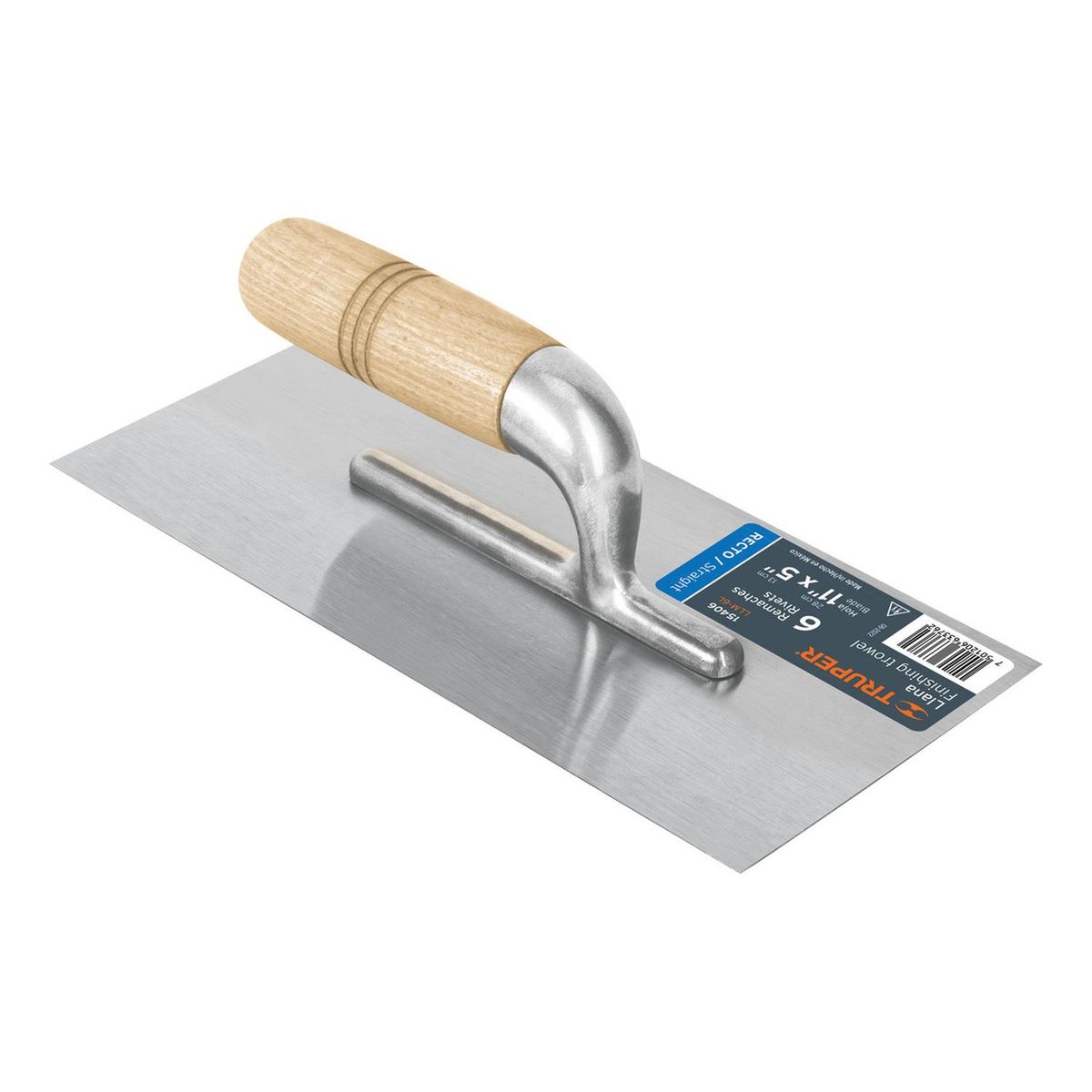 TRUPER - Plancha de empastar lisa mango madera con 6 remaches Truper