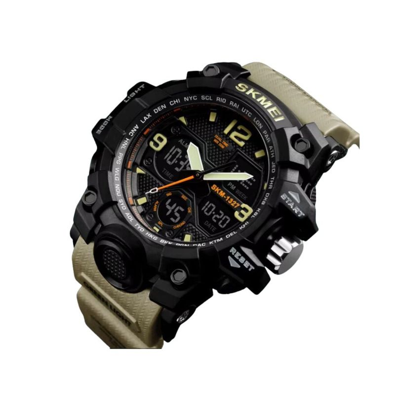 SKMEI - Reloj Skmei 1327- Dual Time Small Beige