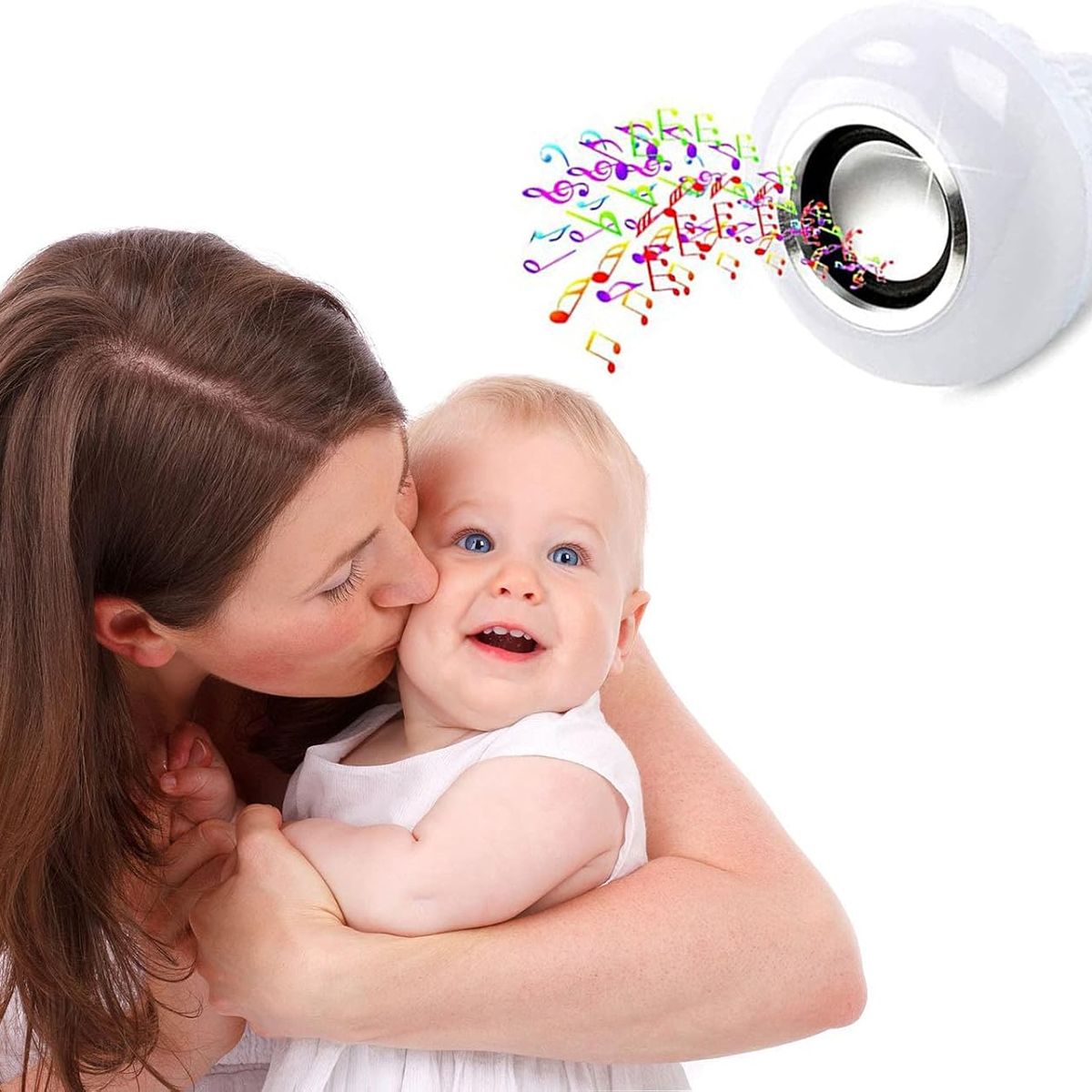 GENERICO - FOCO LED PARLANTE LÁMPARA MUSICAL BLUETOOTH MULTICOLOR