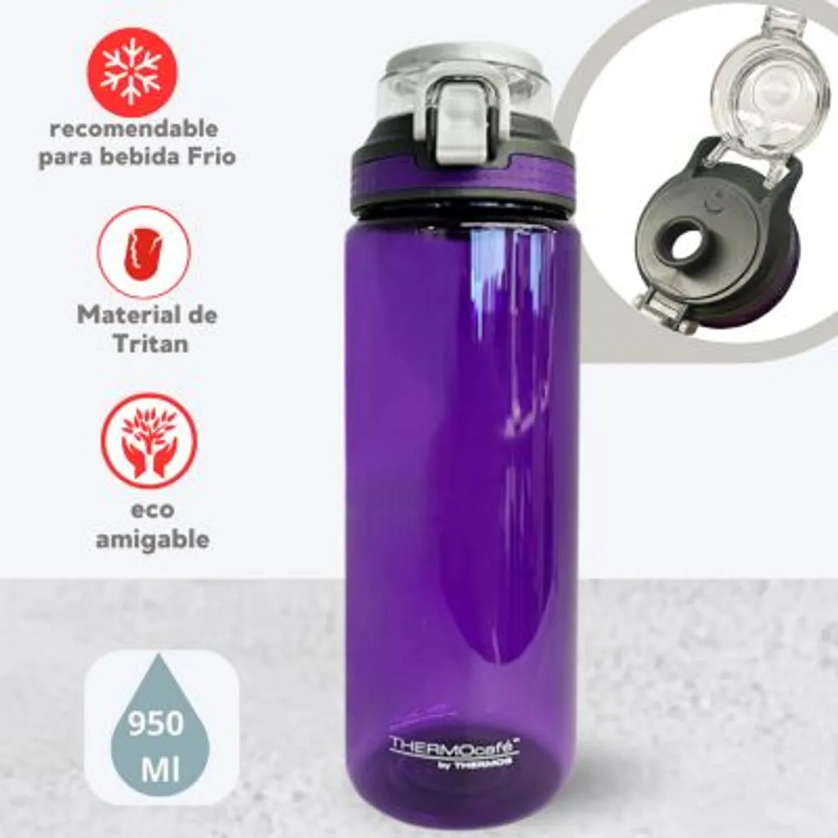 THERMOS - TOMATODO DEPORTIVA MORADO 950 ML