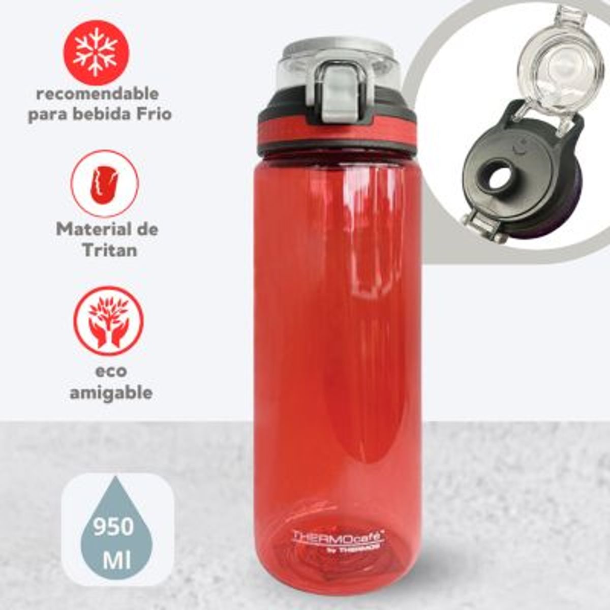 THERMOS - TOMATODO DEPORTIVA ROJO 950 ML
