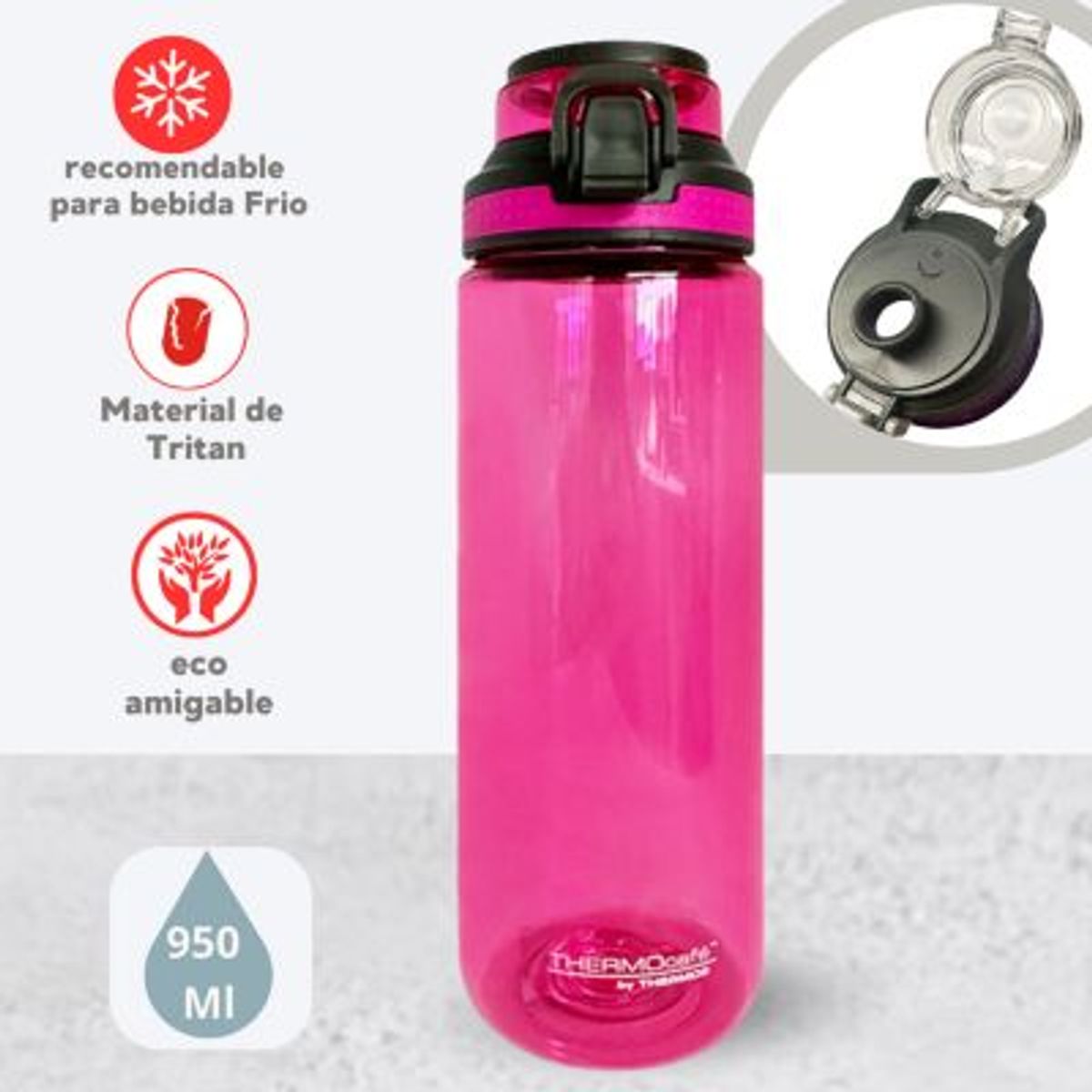 THERMOS - TOMATODO DEPORTIVA  ROSADO 950 ML