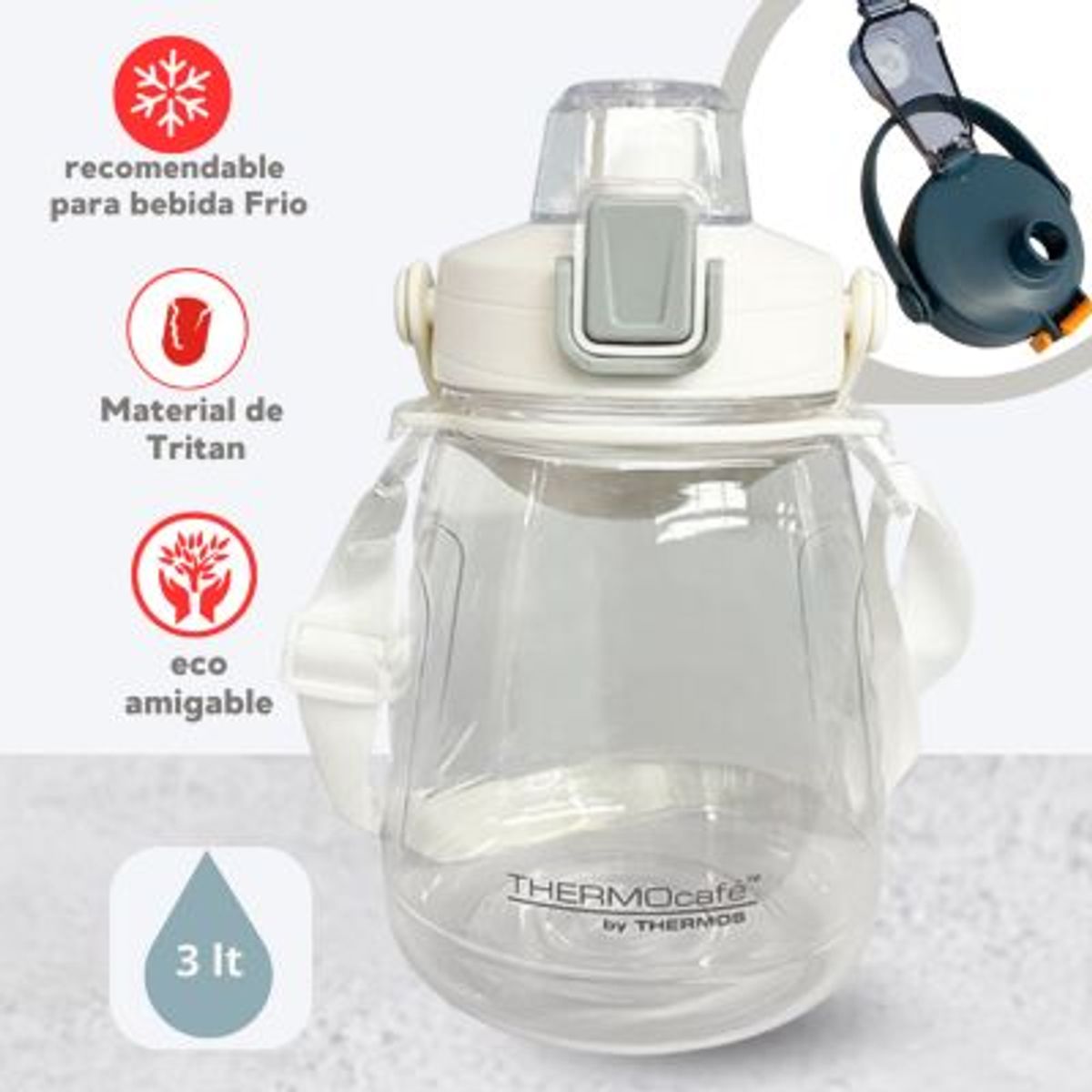 THERMOS - TOMATODO DE TRITAN GO BLANCO 120 L