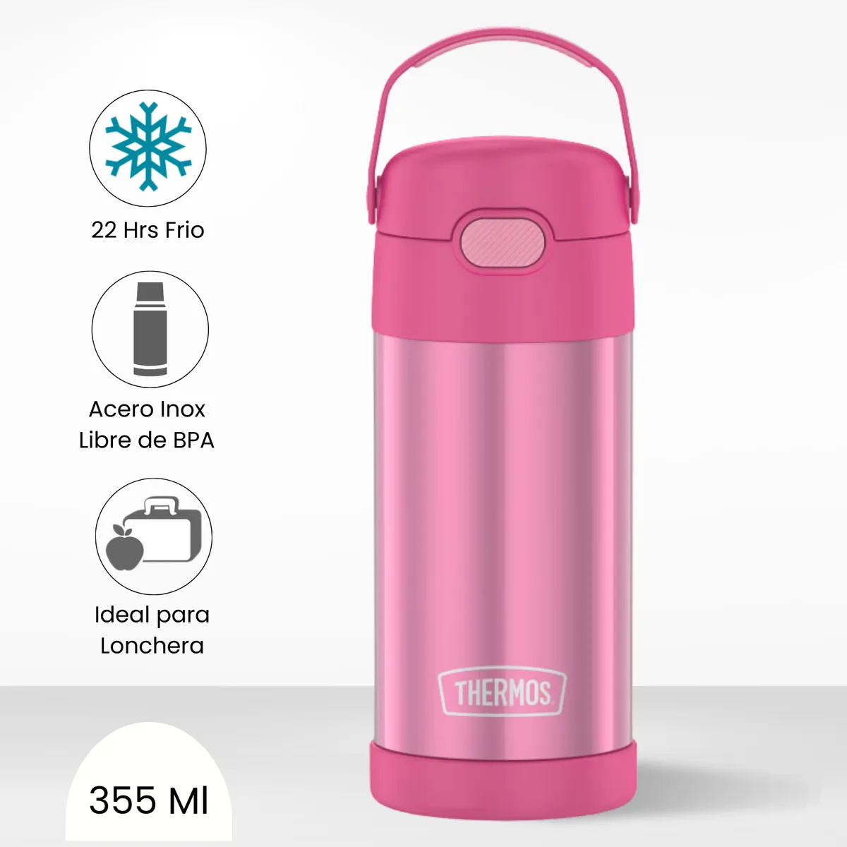 THERMOS - Tomatodo Térmico para Niños Funtainer 355ml Rosado
