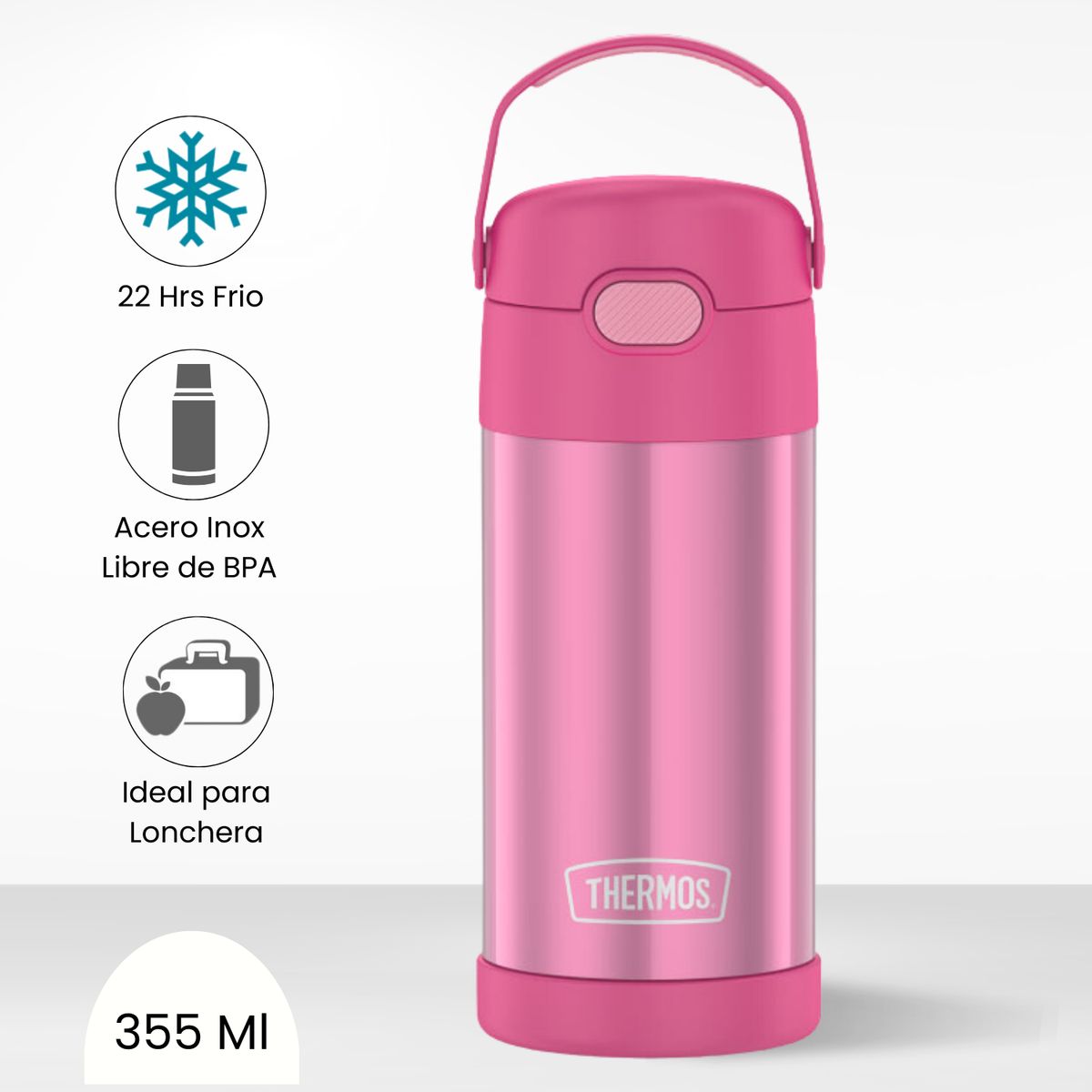 THERMOS - Tomatodo Térmico para Niños Funtainer 355ml Rosado