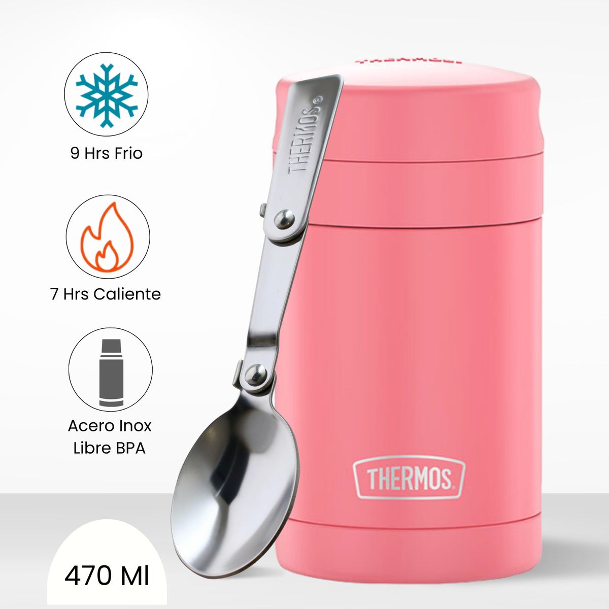 THERMOS - Termo de Comida para Niños FOOD 470ml Rosado