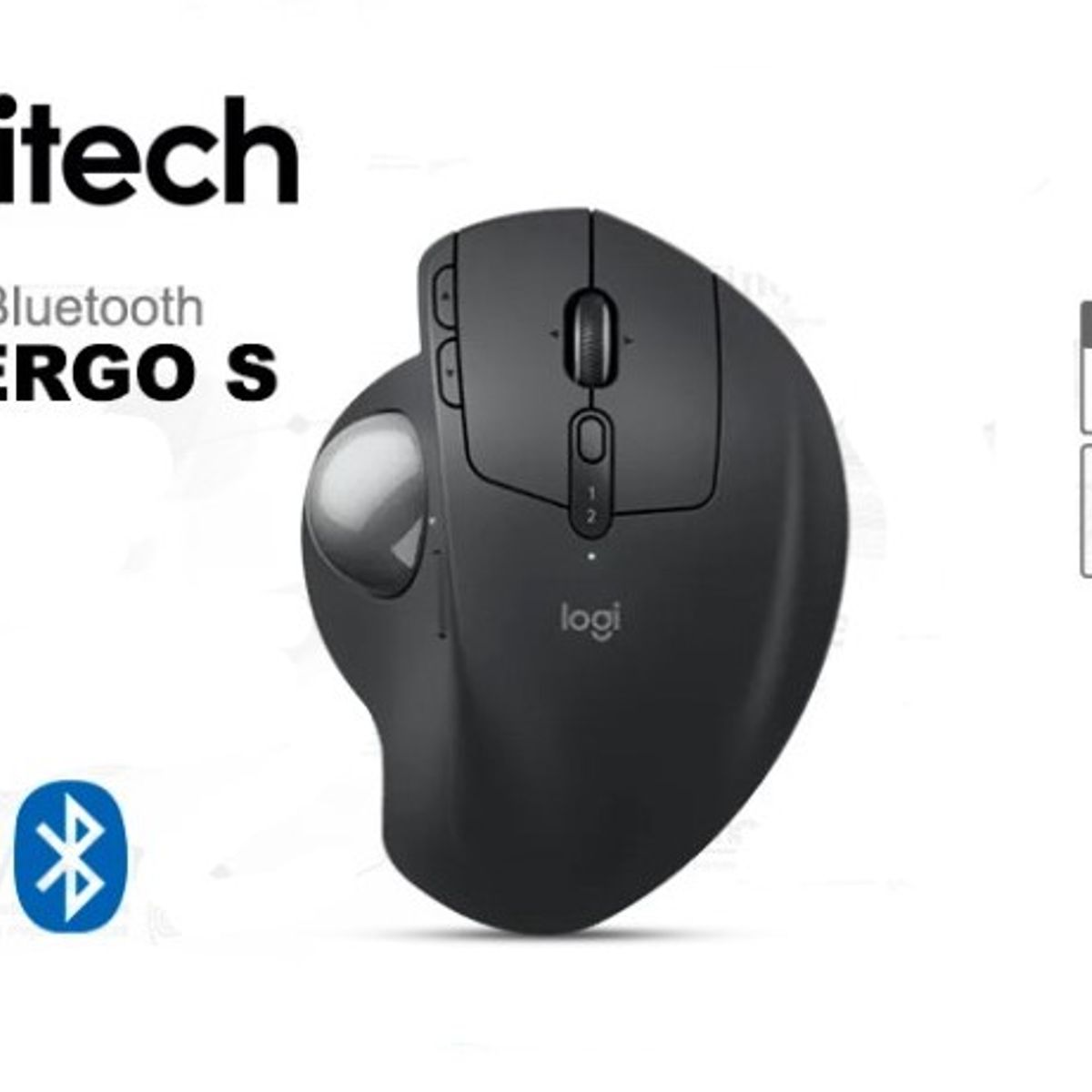 LOGITECH - Mouse Logitech Mx Ergo S TrackBall Black