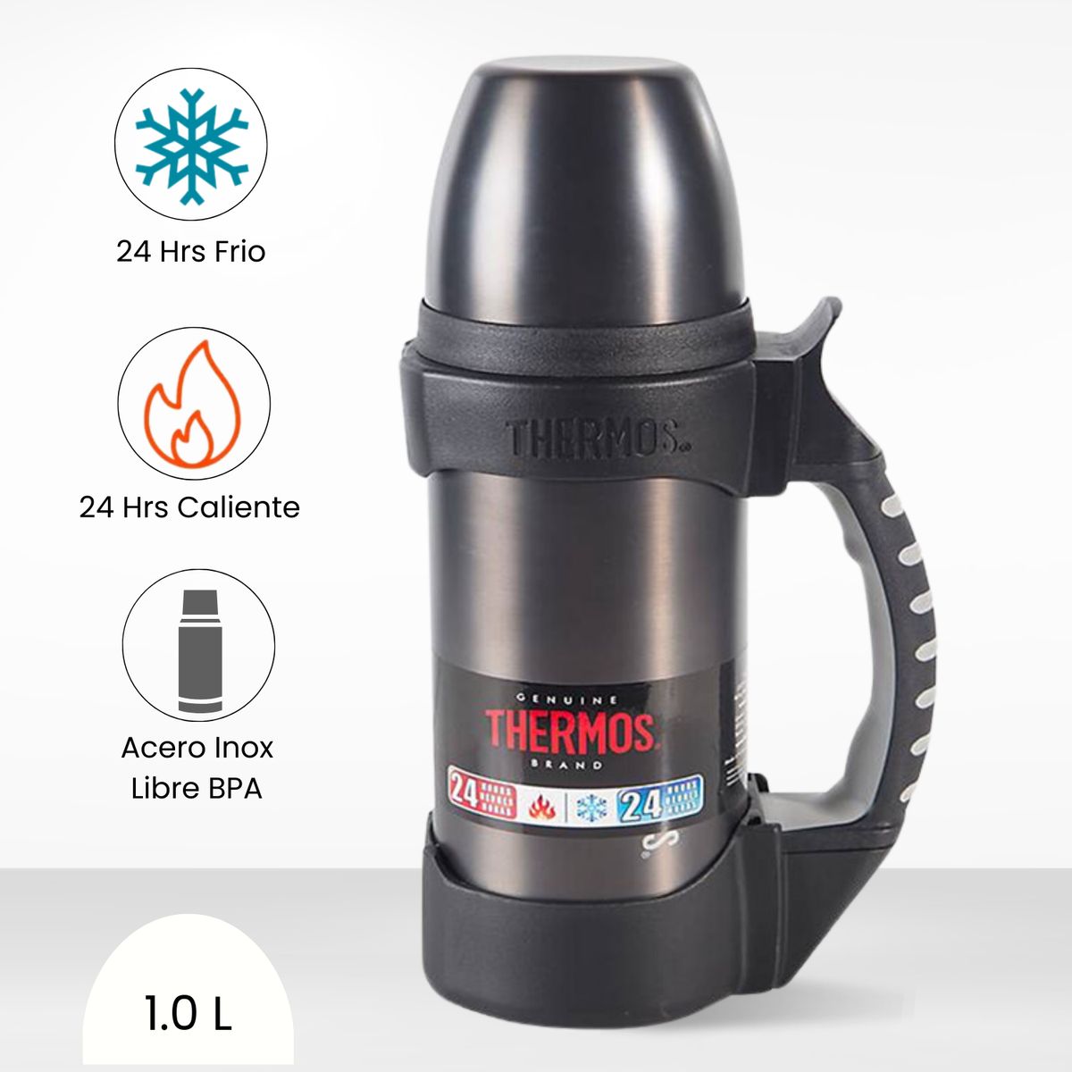 THERMOS - Termo de Bebida Roca 1.0l Negro