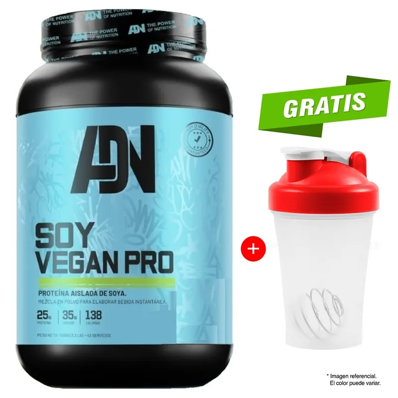 ADN - Soy Vegan Protein 1.5 kg ADN Vainilla + Tomatodo