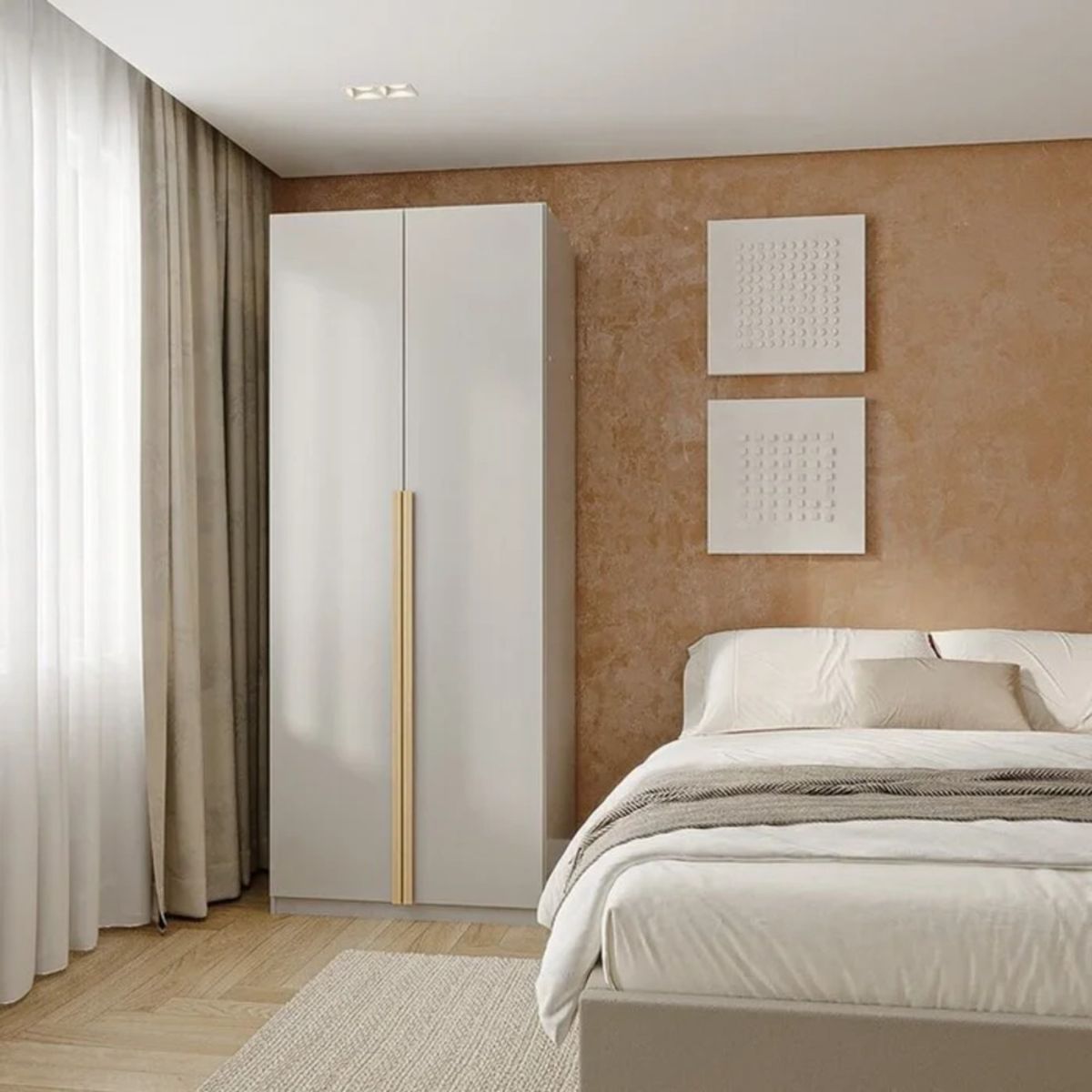 GENERICO - Ropero Moderno Elfaria 200cm Blanco R&R MUEBLES