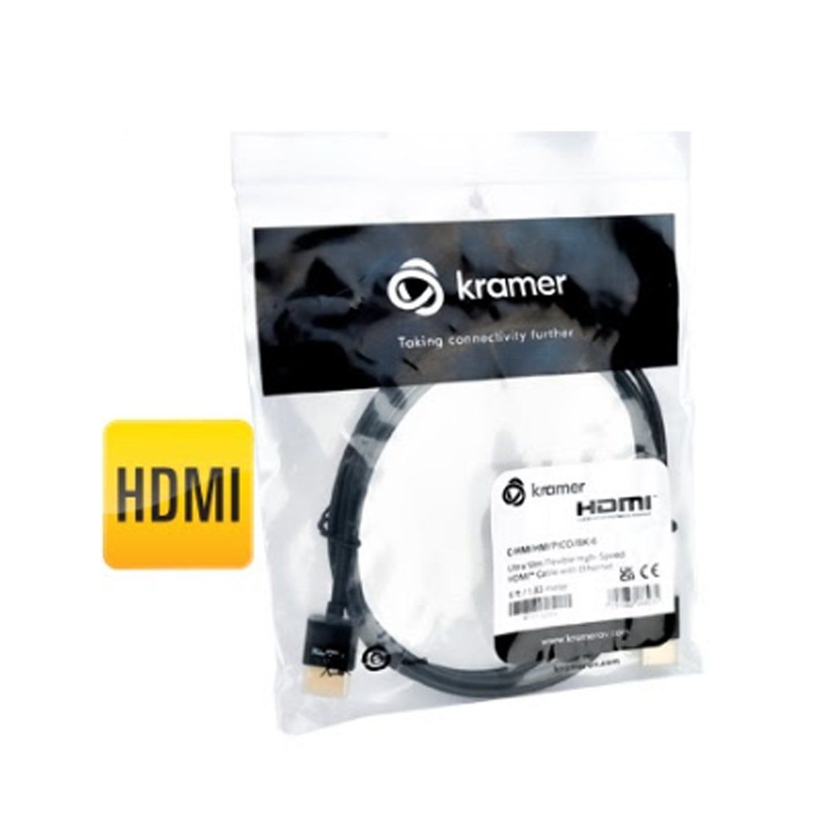 GENERICO - Cable Kramer C-HmHmPicoBk-6 Slim Hdmi De Alta Velocidad 18m